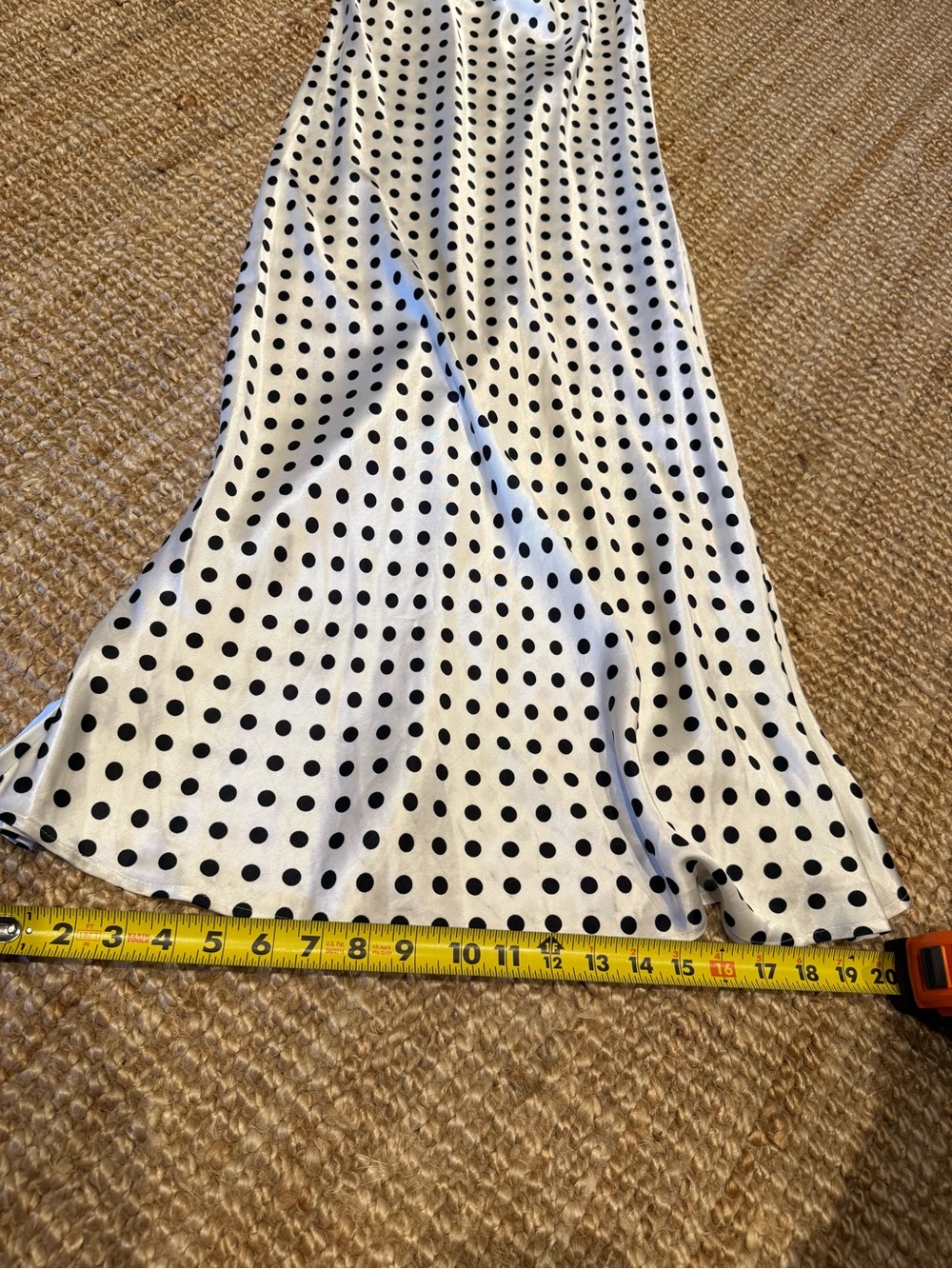 ⚜️ZARA BLACK & WHITE POLKA DOT SATIN SLIP MIDI DRESS NWT SIZE MEDIUM ⚜️ - Picture 11 of 12